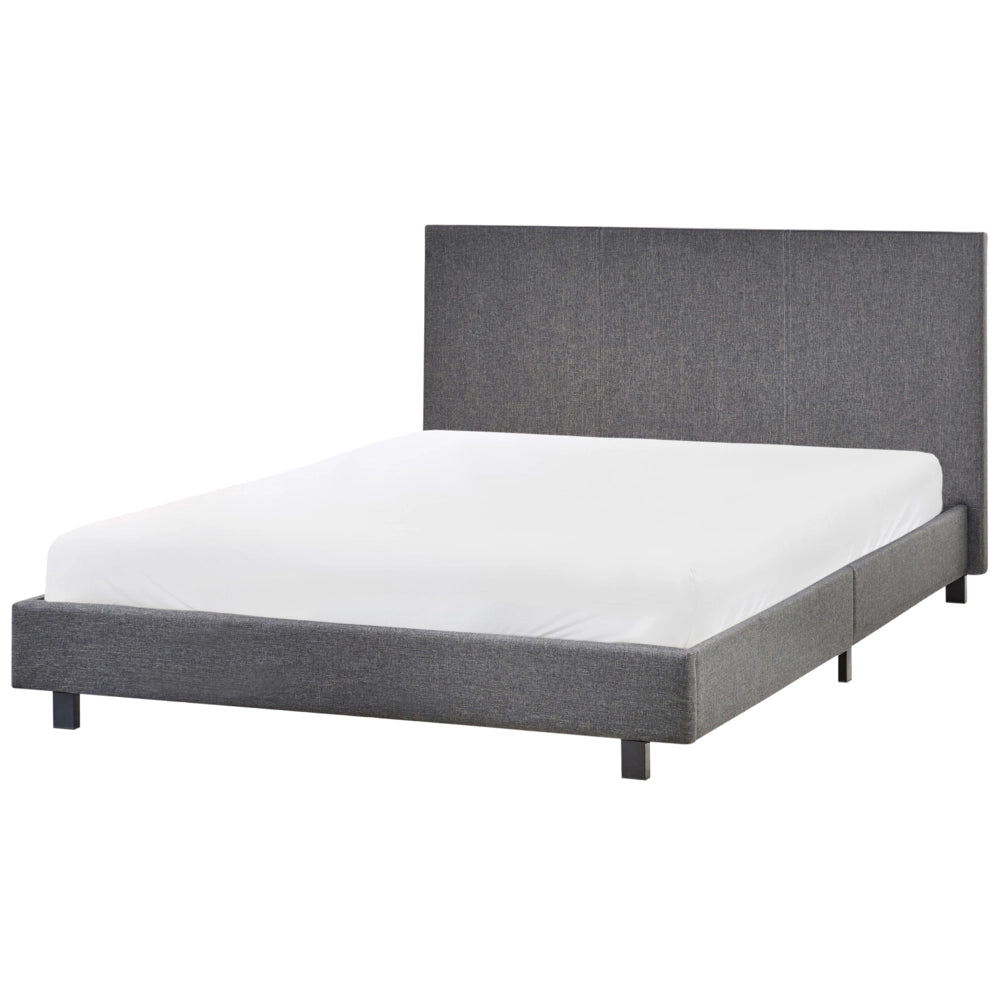 Letto matrimoniale ad acqua moderno in tessuto grigio 160 x 200 cm con materasso poggiatesta Design moderno