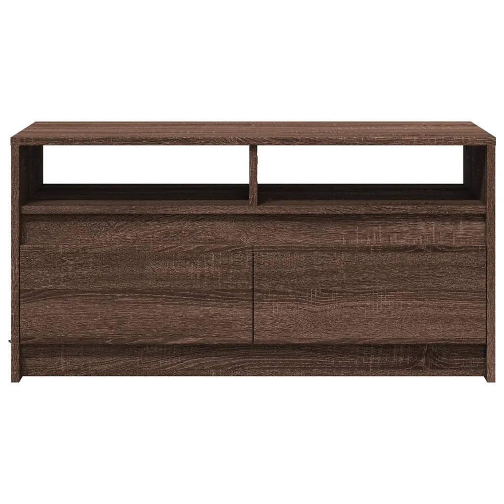 vidaXL Tavolino da Salotto con Luci LED Rovere Marrone in Truciolato