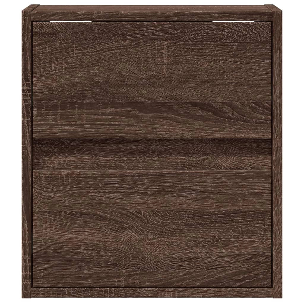 Mobile TV multimediale scaffale TV credenza mobile TV sala da pranzo soggiorno parete attrezzata per camera da letto con luci LED rovere 41 x 31 x 45 cm marrone 02_0027952