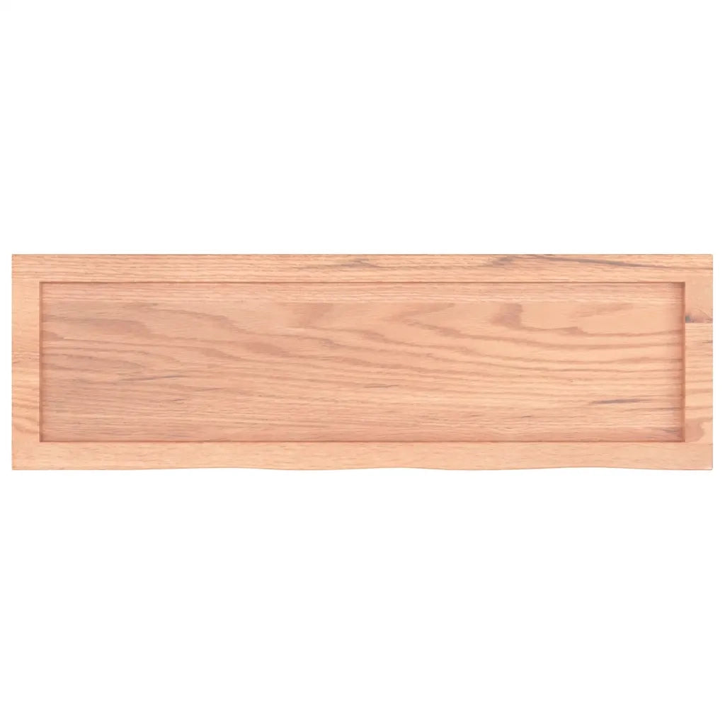 Ripiano Muro Marrone 100x30x(2-4) cm Massello Rovere Trattato 363681