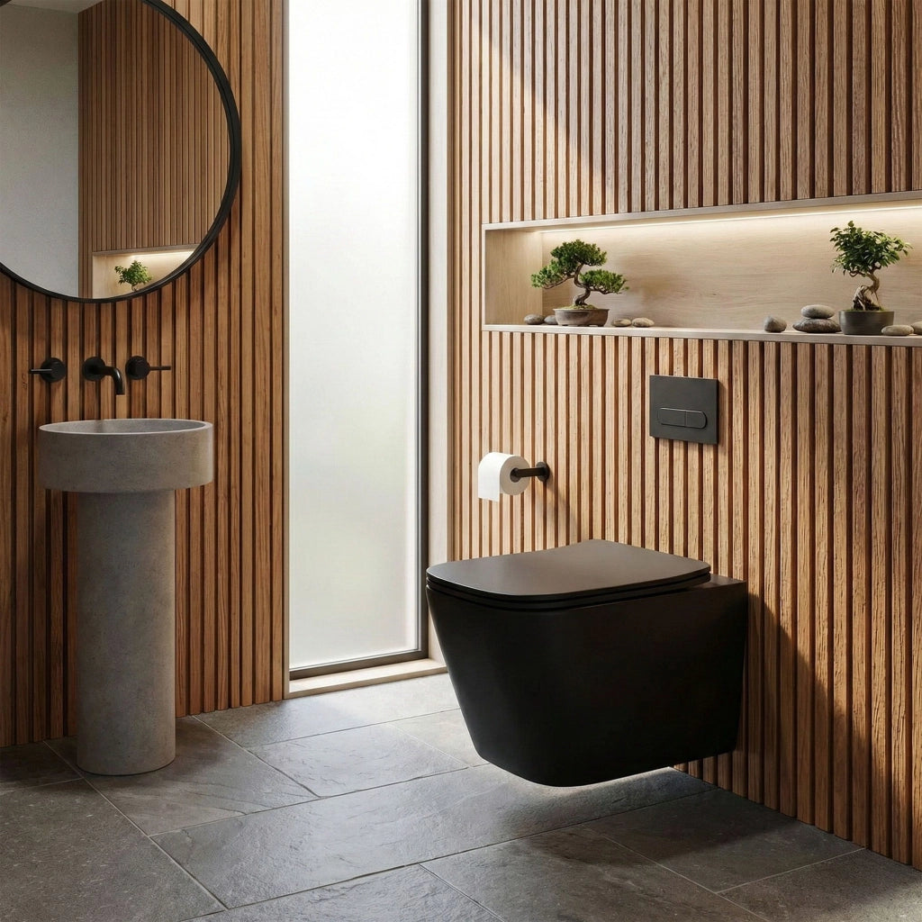 Vaso Wc Sospeso Rea Julio Black Matt