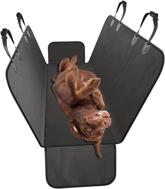 Copertura auto impermeabile per protezione del sedile posteriore per cani con cinghie rinforzate protettore di truciolare per auto grande