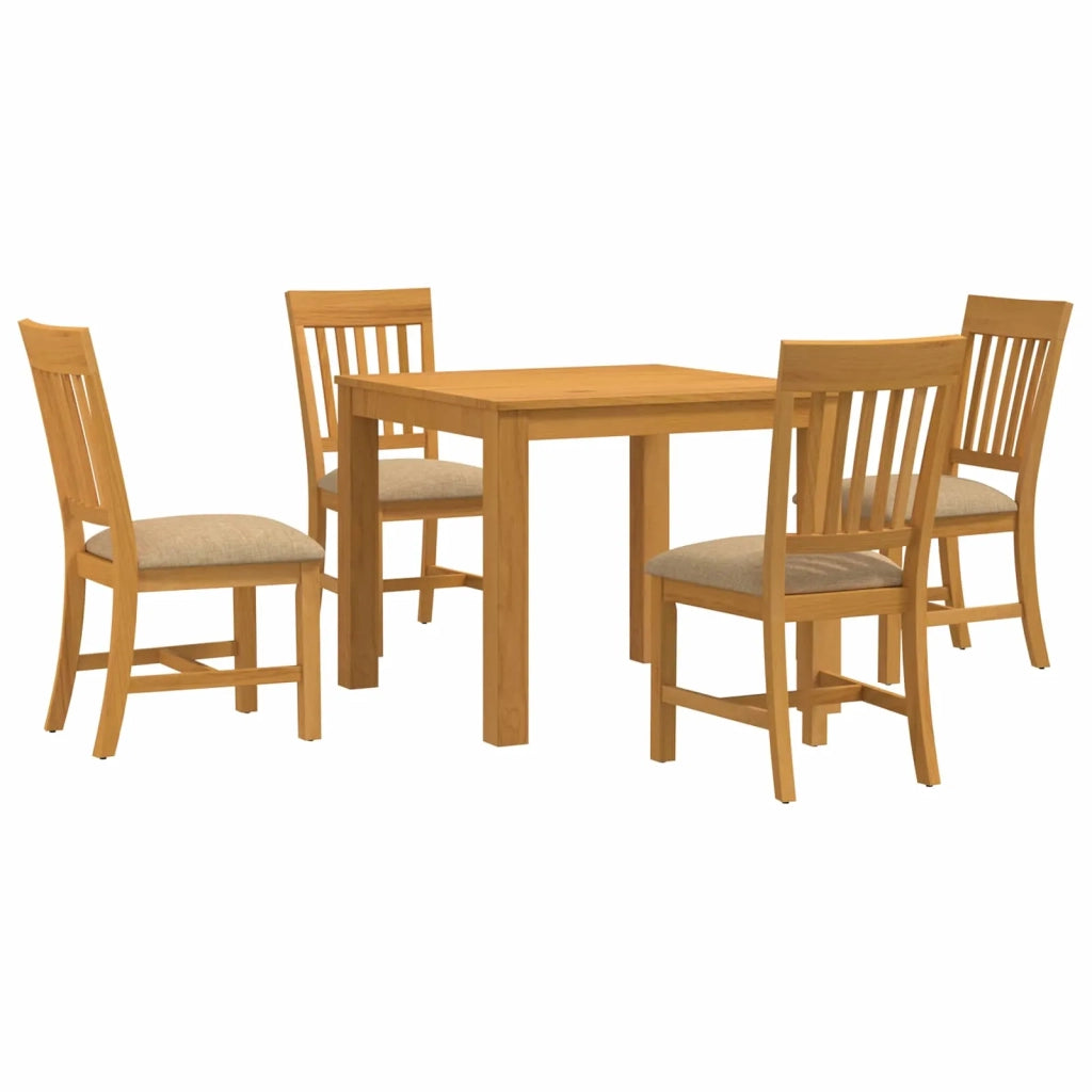 Set da pranzo 5 pz Beige Legno di Quercia Massello 3430333