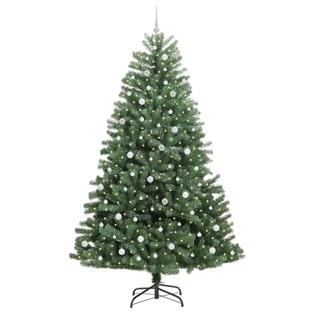 Albero di Natale | Decorazioni natalizie Artificiale con Rami Pieghevoli Verde 240 cm