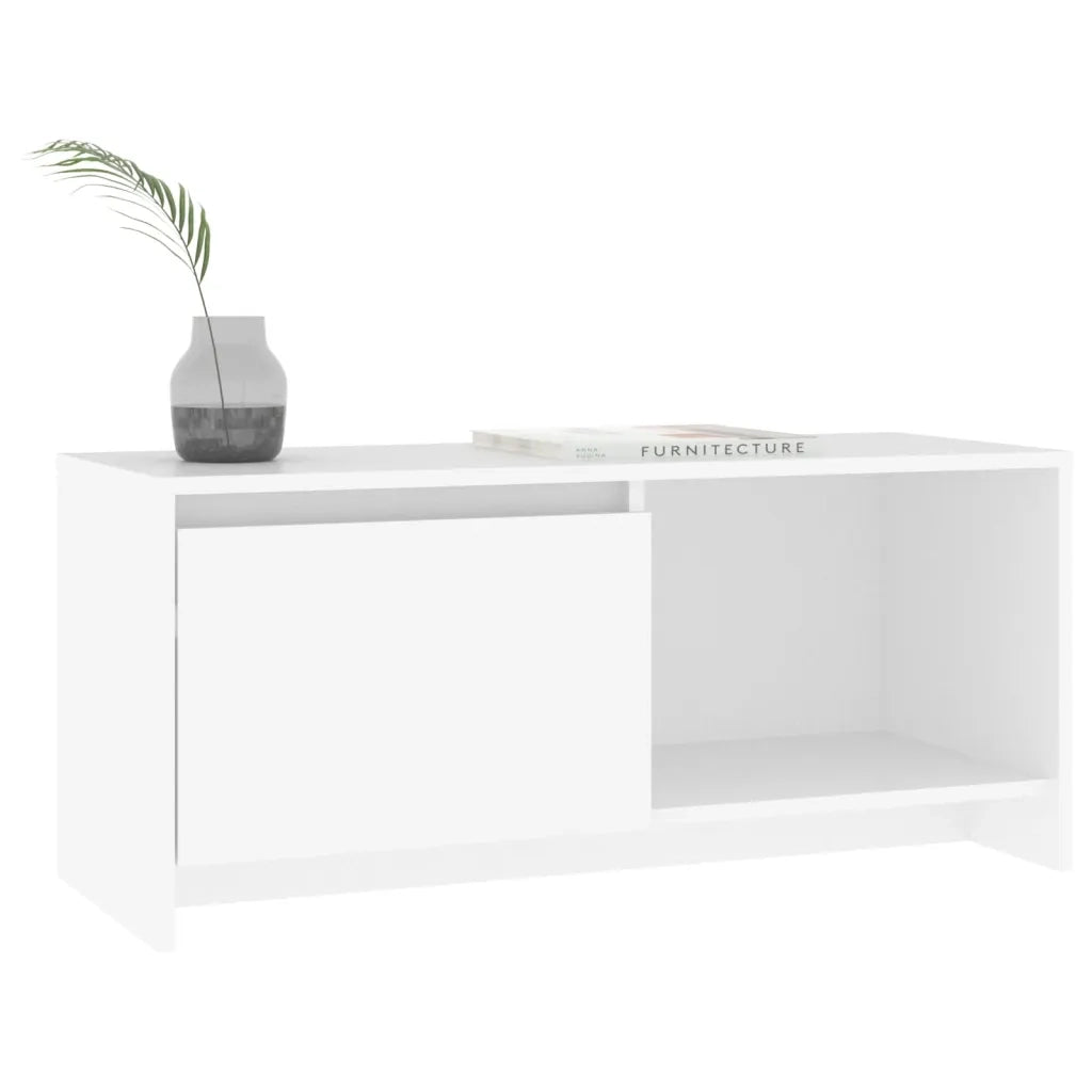 Mobile Porta TV Bianco 90x35x40 cm in Legno Multistrato