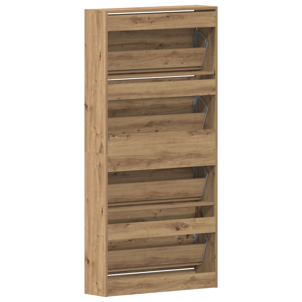 Armadio per Scarpe Rovere Artigianale Legno Ingegnerizzato