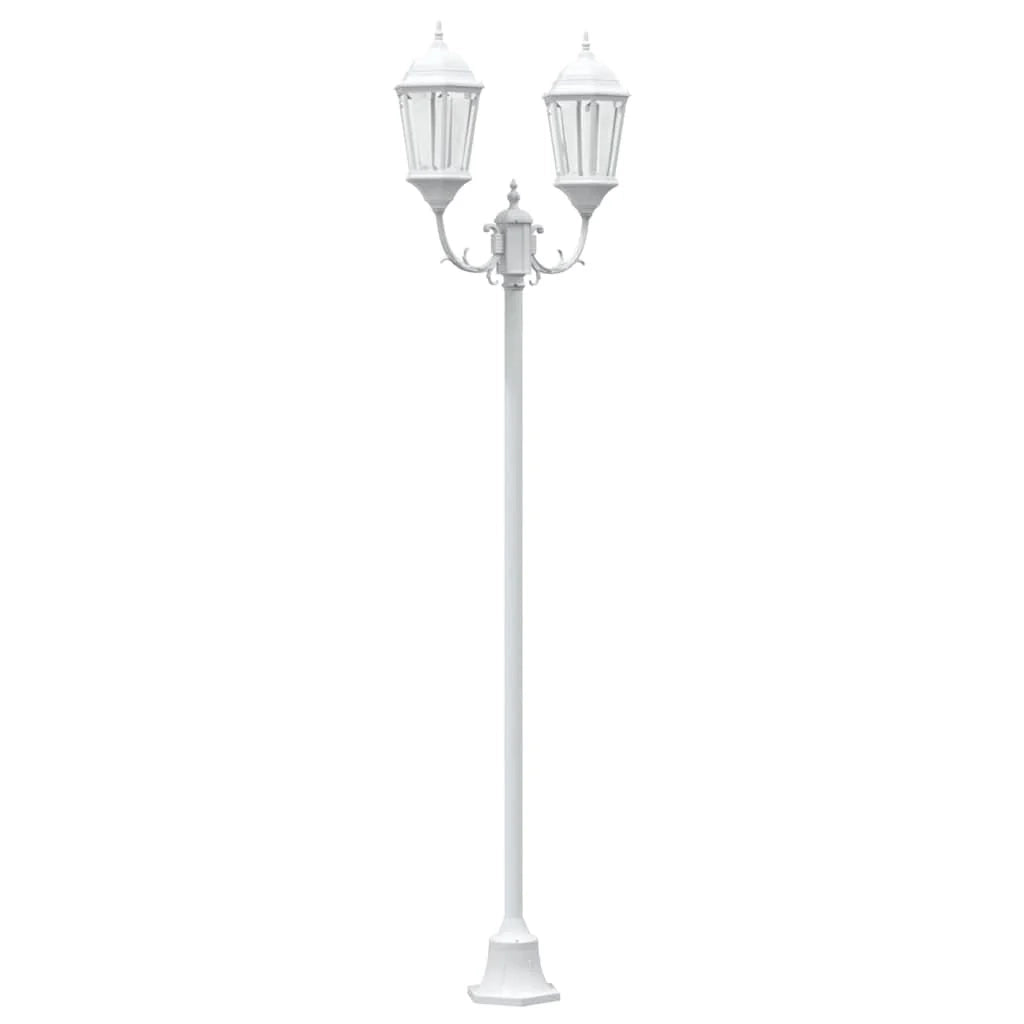 Lampada da giardino vintage 68 x 20 x 235 cm illuminazione potente stile classico alluminio bianco 02_0058417