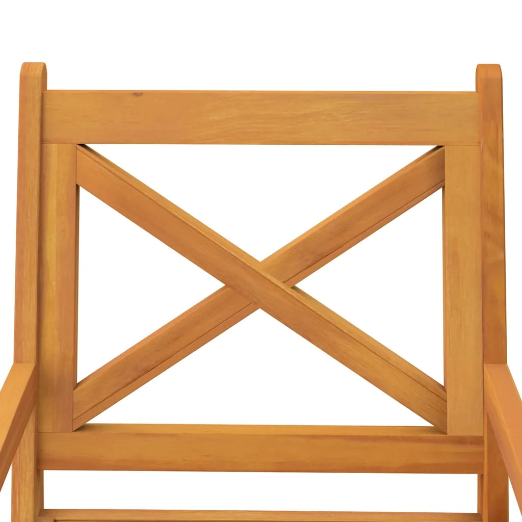 Sedie da Pranzo da Esterni 2 pz in Legno Massello di Acacia cod mxl 16842