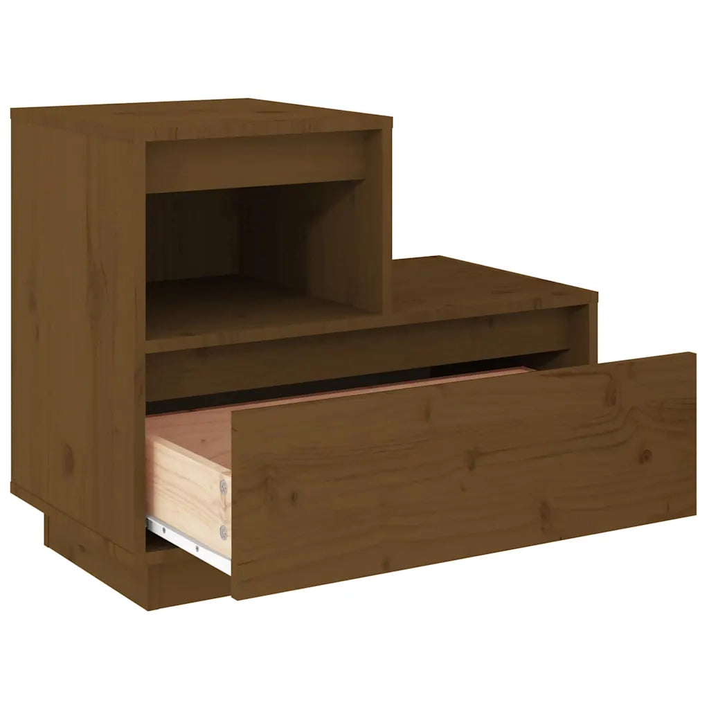 Comodini 2 pz Miele 60x34x51 cm in Legno Massello di Pino cod mxl 30100