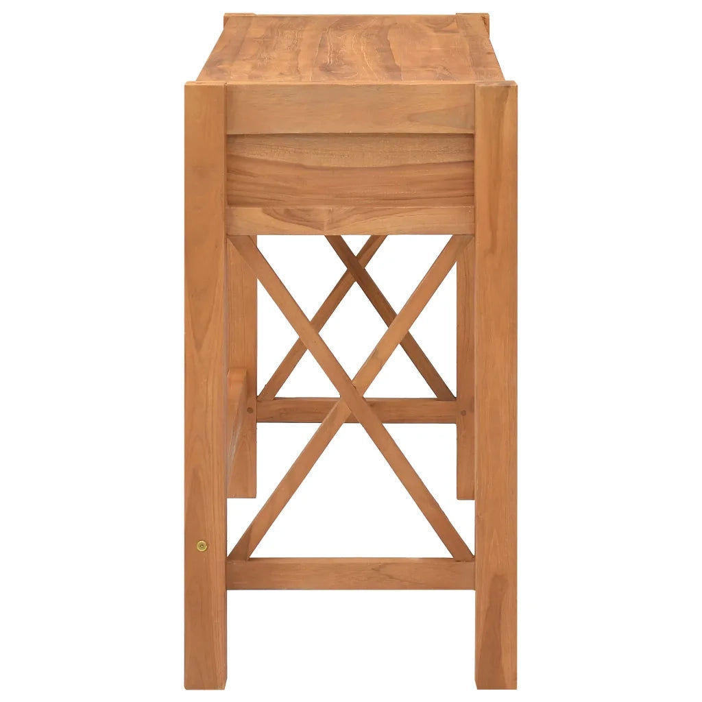 Scrivania con 2 Cassetti 100x40x75 cm in Legno di Teak 325264
