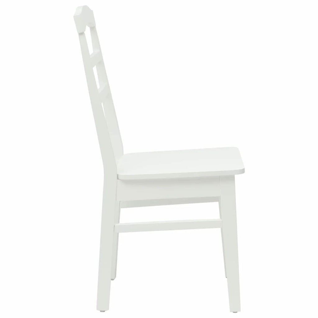 Sedia da pranzo 2 pcs Bianco Legno di gomma solido 42020498