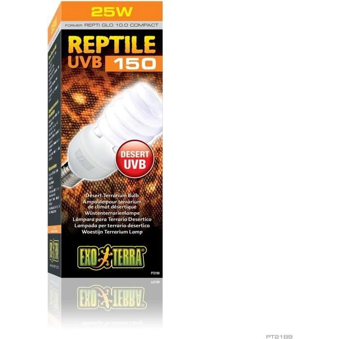 Lampada fluorescente compatta UVB per terrario - EXO TERRA - Rettile UVB 150 - Clima desertico 26W