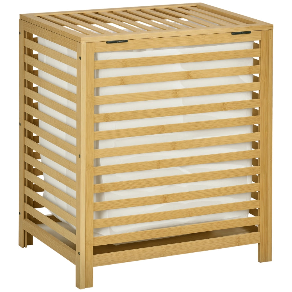 Cestino per biancheria in bamb¨´ ¨C zephmum ¨C Naturale + Beige