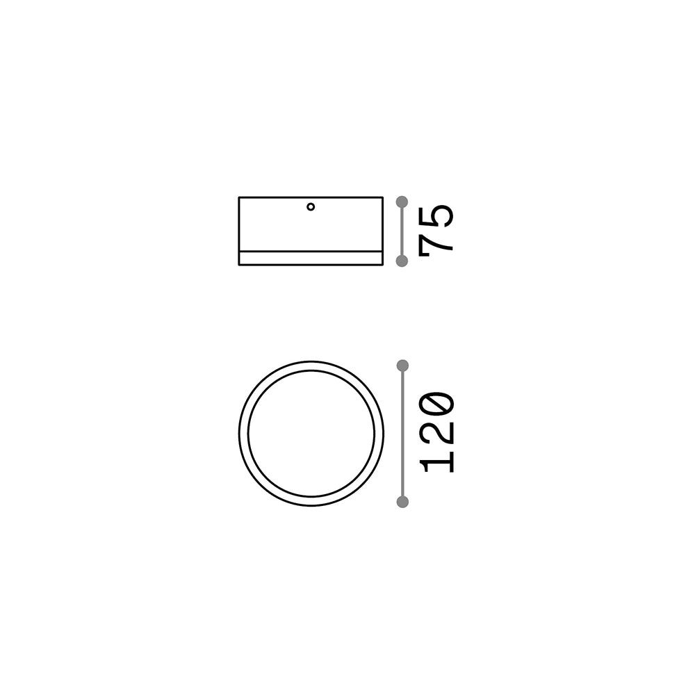 Plafoniera Moderna Urano Alluminio-Materie Plastiche Antracite 1 Luce Gx53 Small