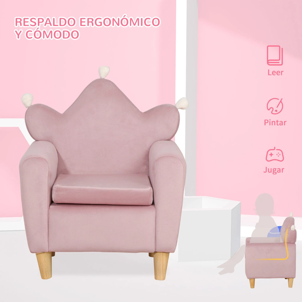 Poltrona Bambini ¨C zephmum ¨C Rosa 50x42x58 cm