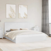 Letto con Contenitore Bianco 180 x 200 cm Legno multistrato