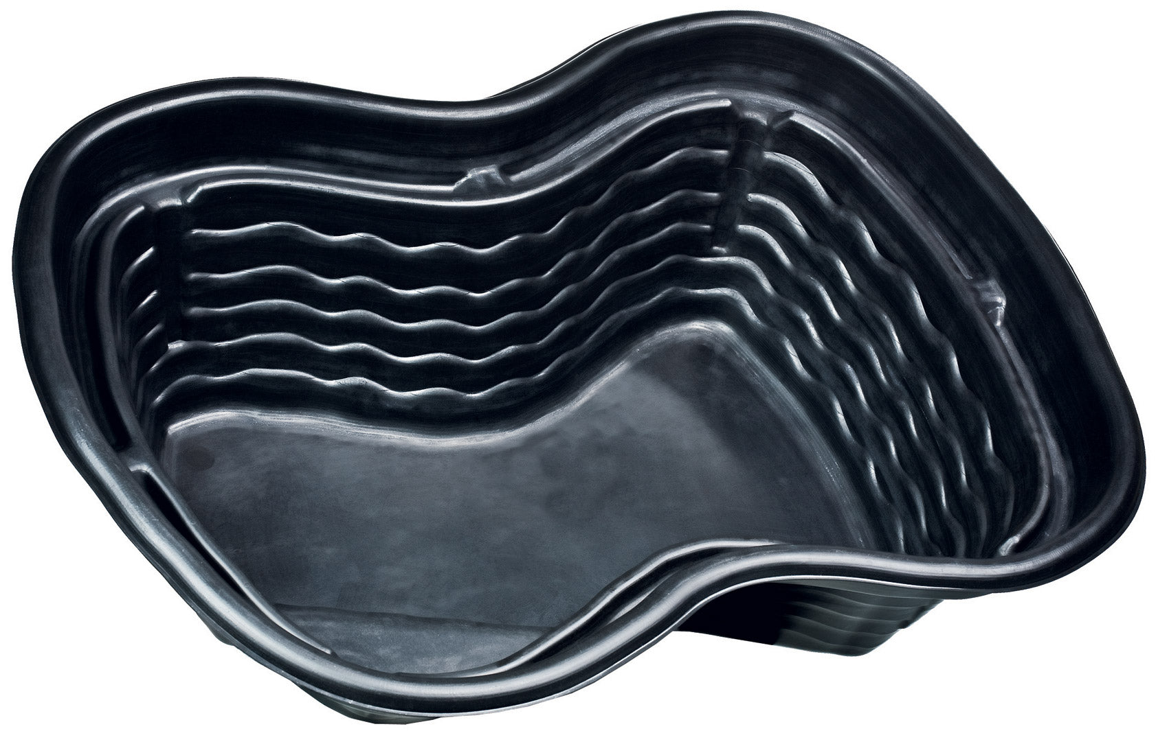 Laghetto Artificiale Termoformato in PE 124x90x58 cm 250 Litri Nero