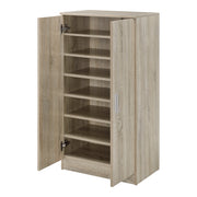 Armadio Portascarpe Notribontaa con 7 Scomparti Scarpiera 108 x 55 x 35 cm - Effetto Rovere Sonoma [en.casa]