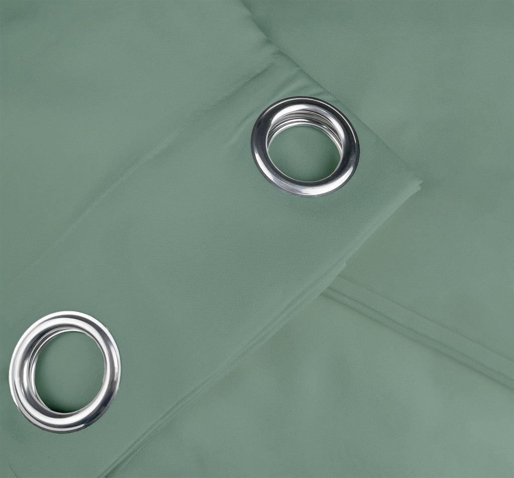 Tenda Semioscurante 140 x 290 Cm Moderne Con Occhielli  Salvia - 1 Tenda