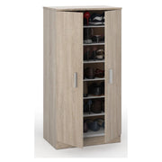 Akimera, Armadio Multiuso 2 Ante 6 Ripiani, 55x108h cm Marrone Rovere