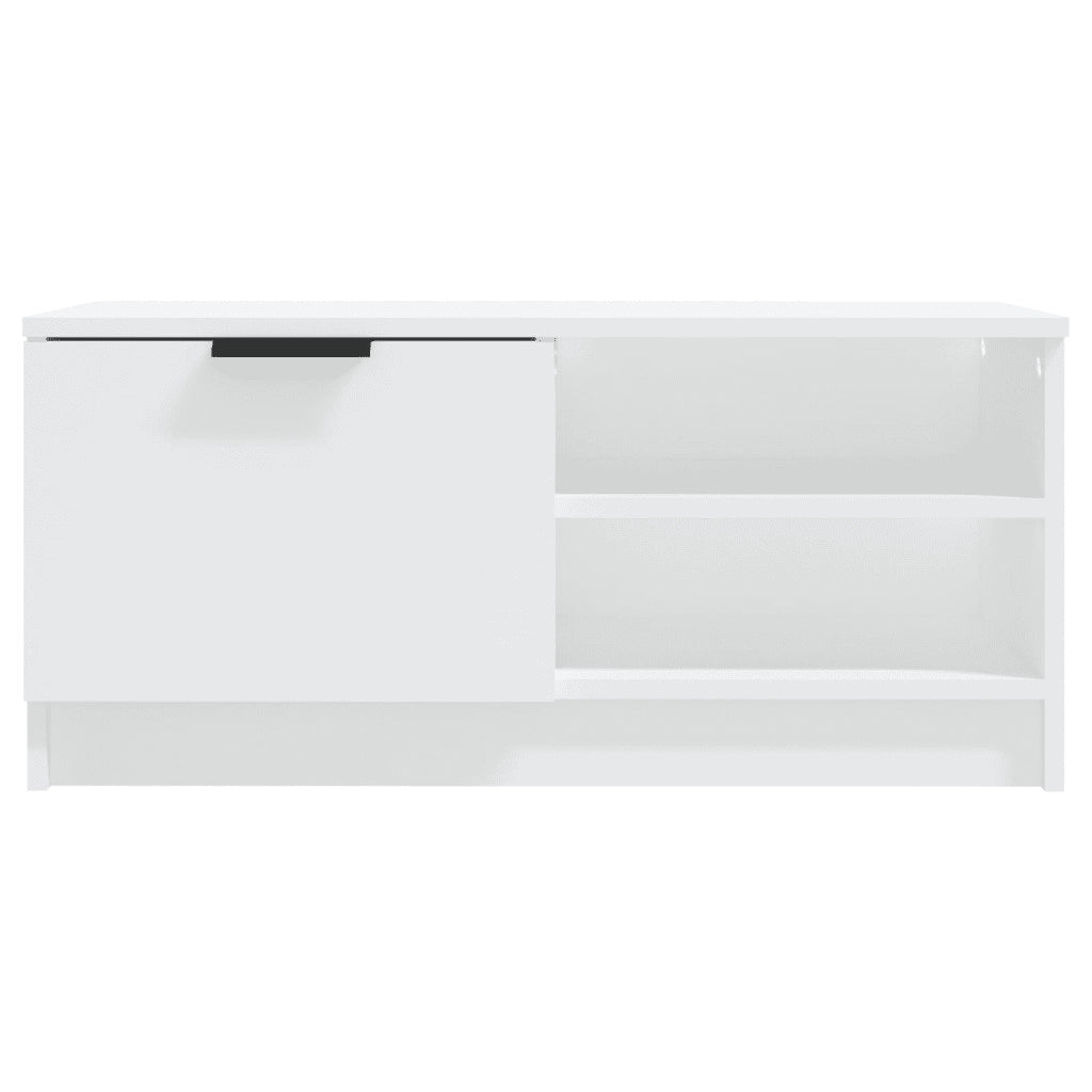 Mobile Porta TV Bianco 80x35x36,5 cm in Legno Multistrato 811466