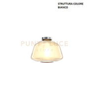 PLAFONIERA BIANCO VETRO ALPHA AMBRA 1176BI-PL1 ALPHA-AM