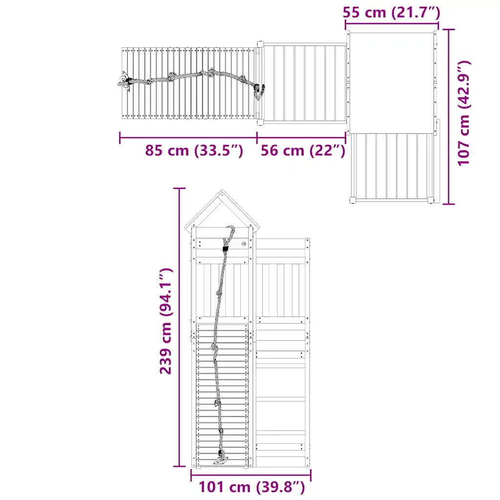 Set da Gioco da Esterno in Legno Massello di Douglas CFW9200302