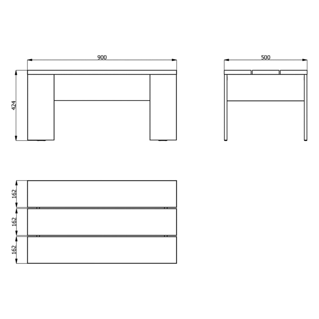 Riposto, Tavolino da Salotto Forma Rettangolare, 90x50x43h cm Marrone Rovere