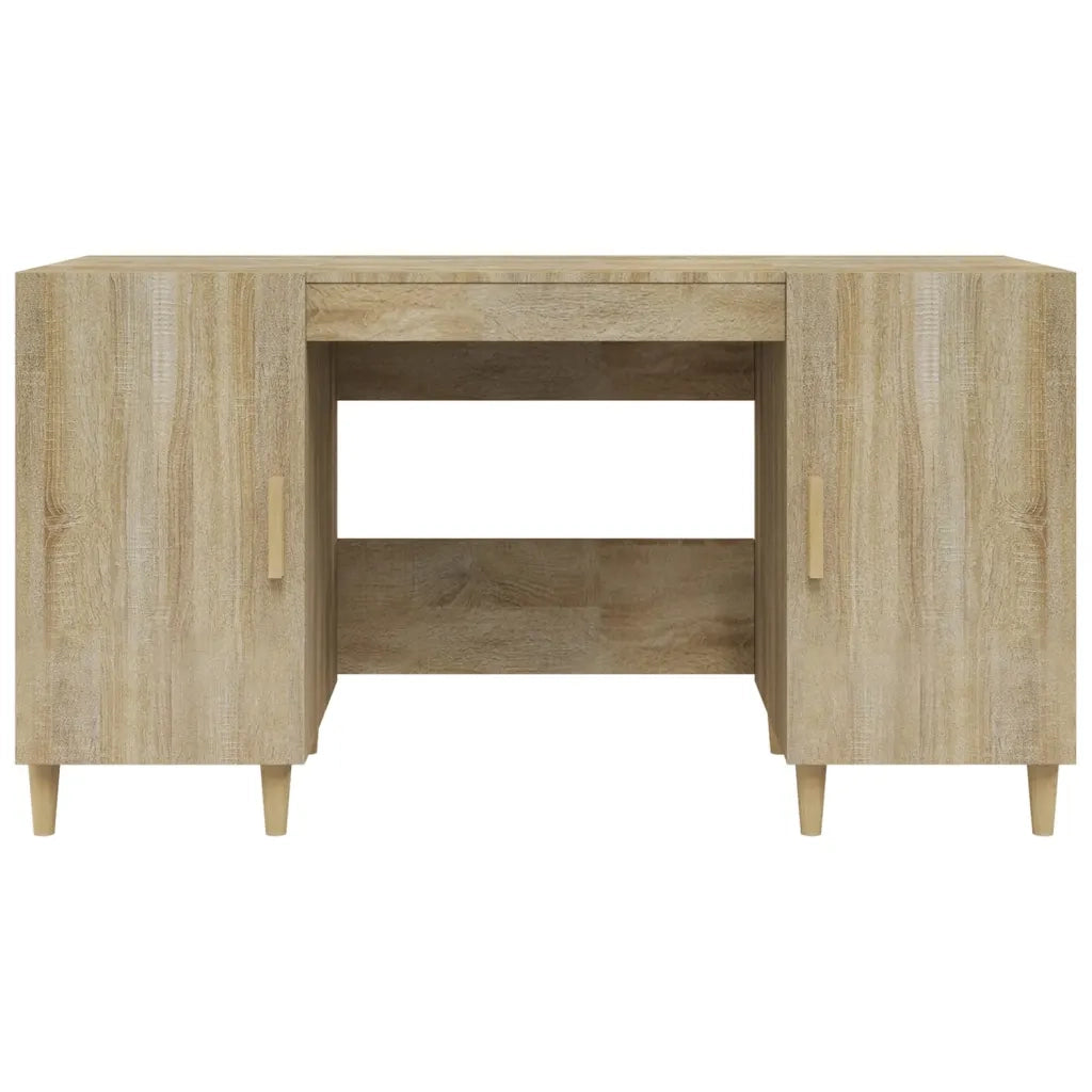 Scrivania | Tavolo da Ufficio Rovere Sonoma 140x50x75 cm in Legno Multistrato