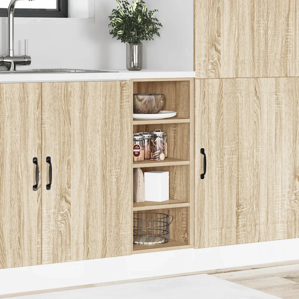 vidaXL Armadio Inferiore “Riga” Rovere Sonoma 30x44,5x81,5 cm