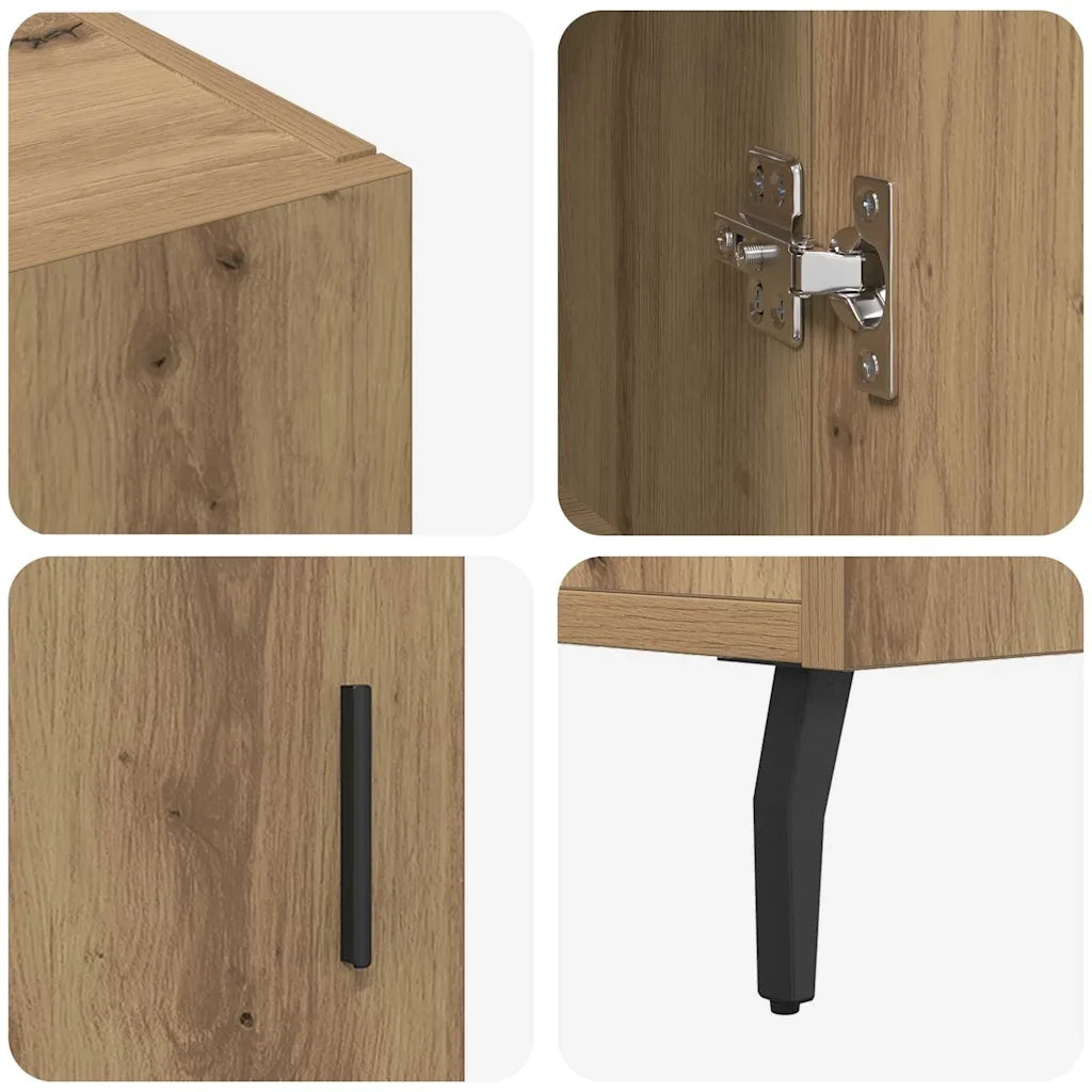 Credenza-Buffet-Armadio da cucina Rovere artigianale 90 x 34 x 80 cm Legno multistrato 978503