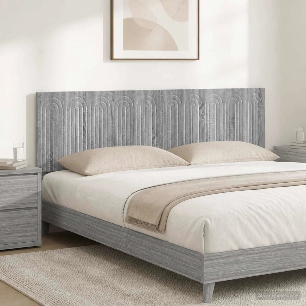 Testiera da Muro ALKMAAR Sonoma grigio Legno ingegnerizzato 896271