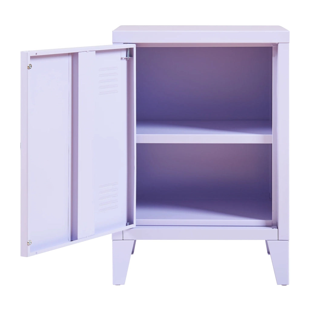 Comodino comodino cassettiera mobile contenitore maniglia porta destra 57 x 40 x 30 cm viola chiaro 03_0011022