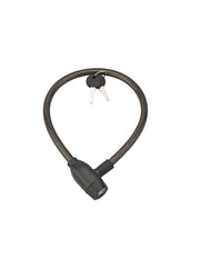 Cavo antifurto a chiave Twisty, cavo d'acciaio, bicicletta, 12mmx0.6m, 2 chiavi, nero - THIRARD