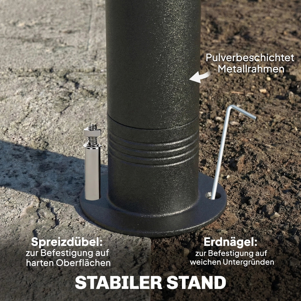 Gazebo 3x3m Ripellente all'acqua Stabile Gazebo da giardino a prova d'inverno con telaio superiore retrattile Doppio tetto grigio scuro