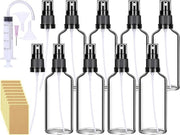 Mini flaconi di vetro trasparente 8 pezzi 100 ml - Mini flaconi vuoti per diffusore profumo - Diffusore cosmetico portatile