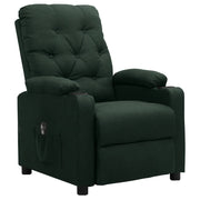 Poltrona Elettrica Reclinabile Verde Scuro in Tessuto 3098845