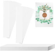 Cintura decorativa per inviti 30 pezzi - Strisce di carta decorativa - 31 x 4 cm - Bianco - Per inviti di matrimonio - Design trasparente
