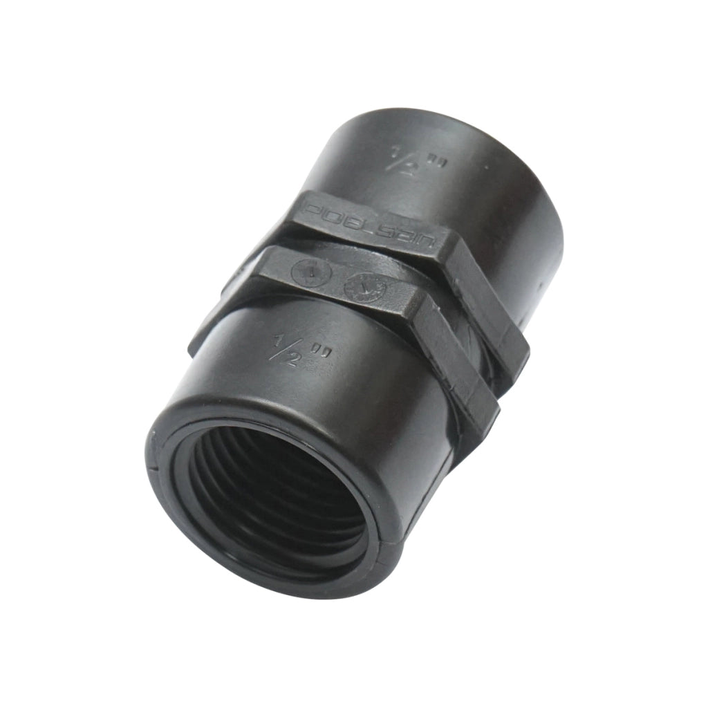 Connettore con filettatura interna D1/2x1/2 pollici per sistema di irrigazione a nastro PN10.