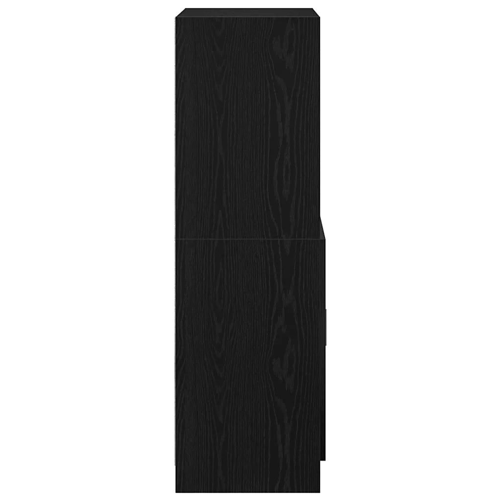 Mobile da Cucina Nero 57x41,5x131,5 cm in Truciolato