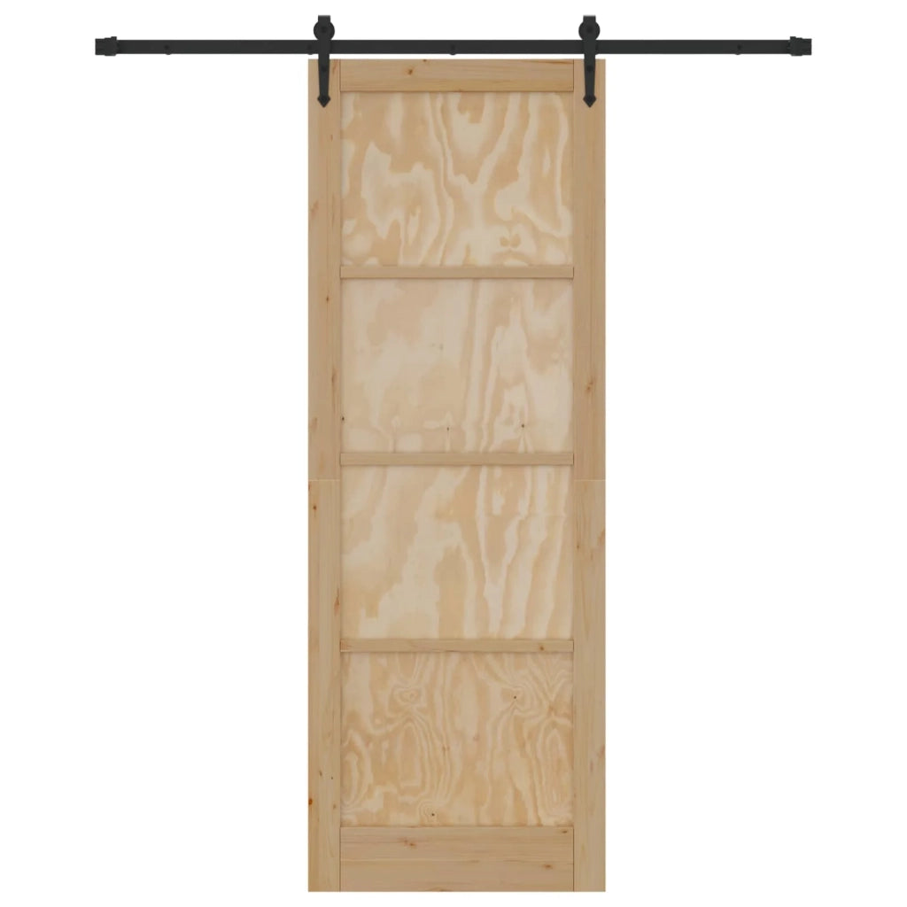 Porta scorrevole ORKDAL Naturale e Nero 83 x 232 cm 3445580