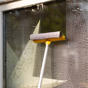 2in1 Spazzola e lavavetri con manico allungabile 145-300cm per lavaggio auto veicoli