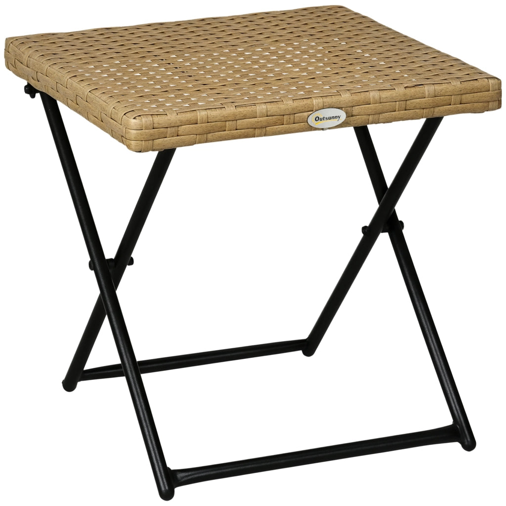 Tavolino da giardino pieghevole ¨C Zephmum ¨C Legno e metallo 40x40x40 cm