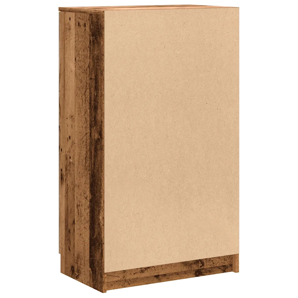 Scarpiera-Scaffale per scarpe Legno Antico 59x35x100,5 cm in Truciolato