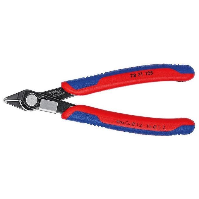 KNIPEX 78 71 125 Electronic Super Knips Pinza per Elettronica e Meccanica Fine con Impugnature Multicomponente Lunghezza 125 mm colore Nero