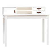 Scrivania tavolo postazione di lavoro mobile per computer studio 110 x 50 x 93 cm legno massello di pino bianco 02_0023507