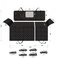 Fudajo Coprisedile posteriore auto per cani 137x147cm Protezione divisibile con zip per sedile