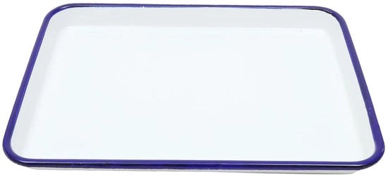 Piatto da forno rettangolare in lamiera - Tavola per torte e lasagne - Dimensioni 26 x 18 x 2,5 cm