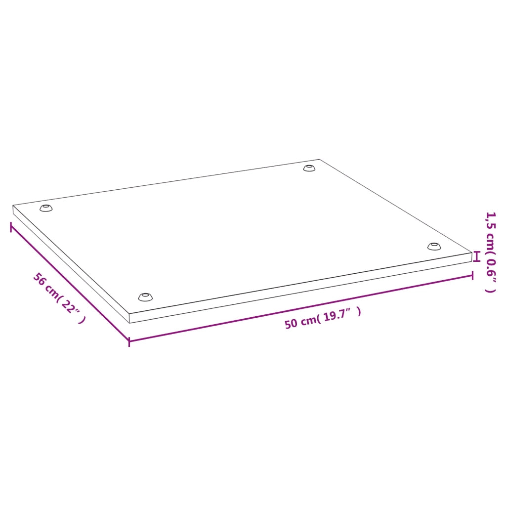 Coprifornelli 50x56x1,5 cm in Bambù 352775