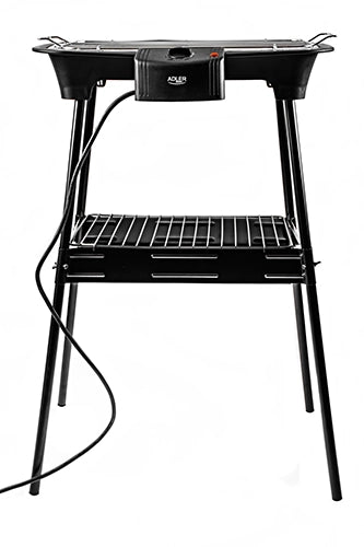 Grill Elettrico con Resistenza Rimovibile, Termostato Regolabile e Base Stand – Barbecue Elettrico da Tavolo per Casa e Giardino